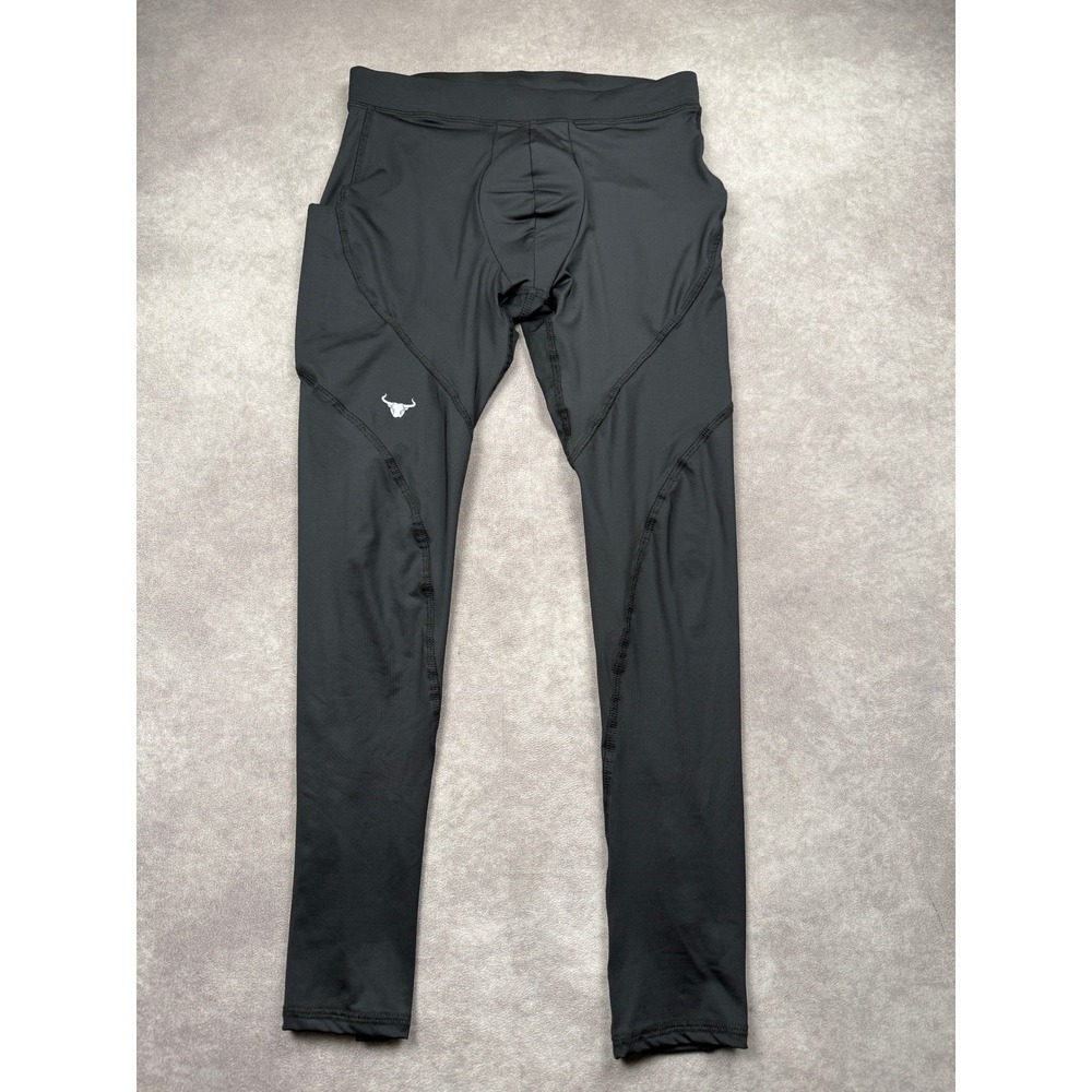 Matador Meggings Black Compression Athletic Leggings Mens L Pockets Lycra Gym